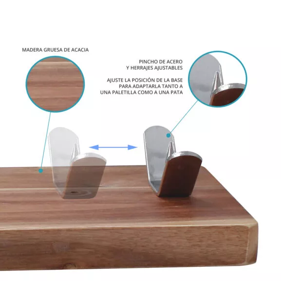 JAMONERO GIRATORIO MADERA DE ACACIA TMH - Image 3