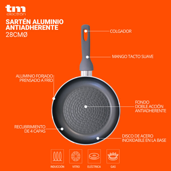 SARTÉN ALUMINIO ANTIADHERENTE 28CM TMH - Image 2