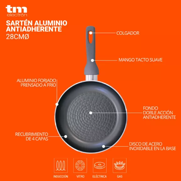 SARTÉN ALUMINIO ANTIADHERENTE 28CM TMH - Image 2