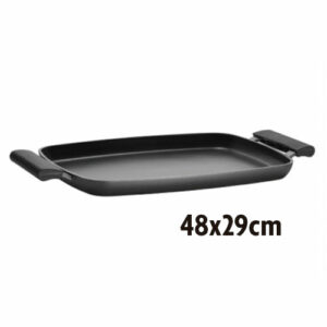PLANCHA ASAR 48x29CM NEGRA INOXIBAR
