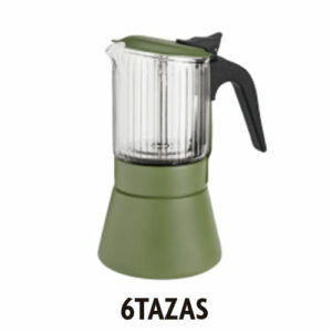 CAFETERA CLAIR 6 TAZAS VERDE INOXIBAR