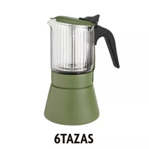 CAFETERA CLAIR 6 TAZAS VERDE INOXIBAR