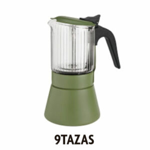 CAFETERA CLAIR 9 TAZAS VERDE INOXIBAR
