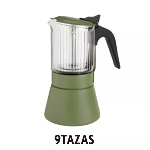 CAFETERA CLAIR 9 TAZAS VERDE INOXIBAR