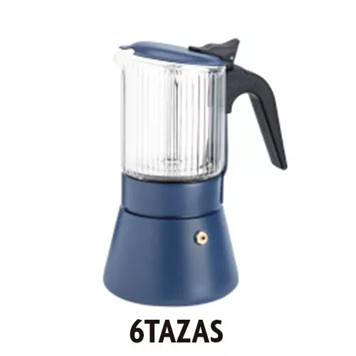CAFETERA CLAIR 6 TAZAS AZUL INOXIBAR