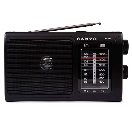 RADIO PORTATIL RED AM/FM NEGRA SANYO