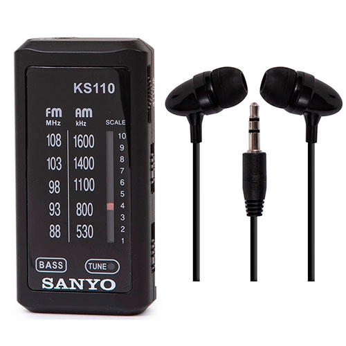 RADIO PORTATIL MINI AM/FM NEGRA SANYO
