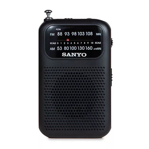 RADIO PORTATIL MINI AM/FM NEGRA SANYO