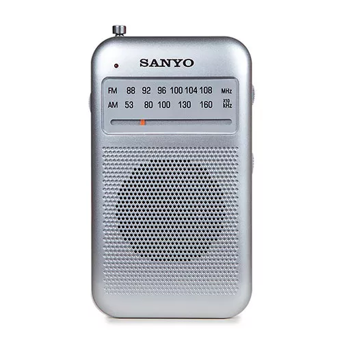 RADIO PORTATIL MINI AM/FM PLATA SANYO