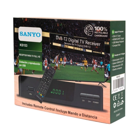 RECEPTOR TDT-T2 HD USB Y HDMI SANYO - Imagen 3