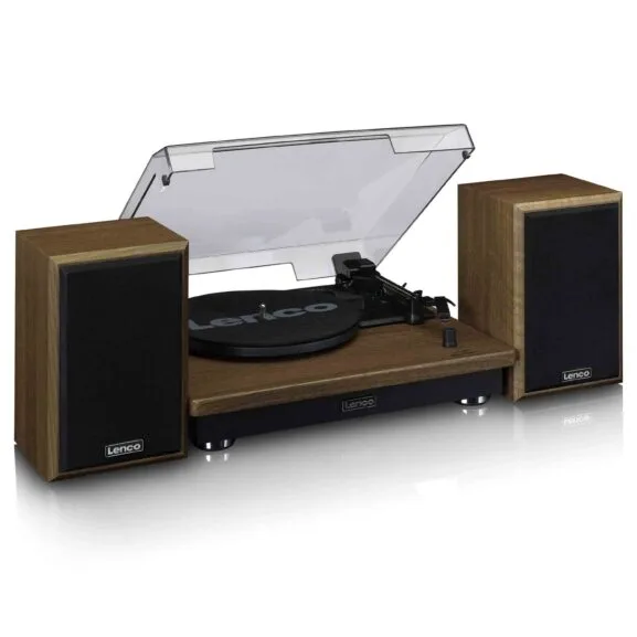 TOCADISCOS 2 ALTAVOCES MADERA LENCO - Imagen 3