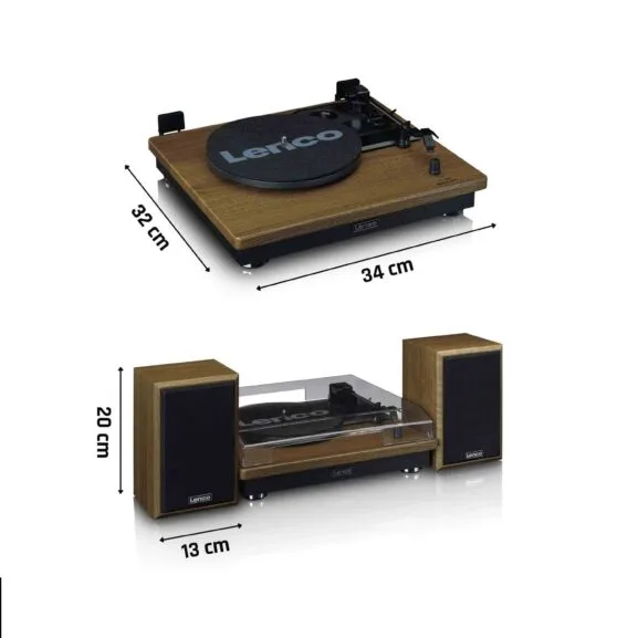 TOCADISCOS 2 ALTAVOCES MADERA LENCO - Imagen 9