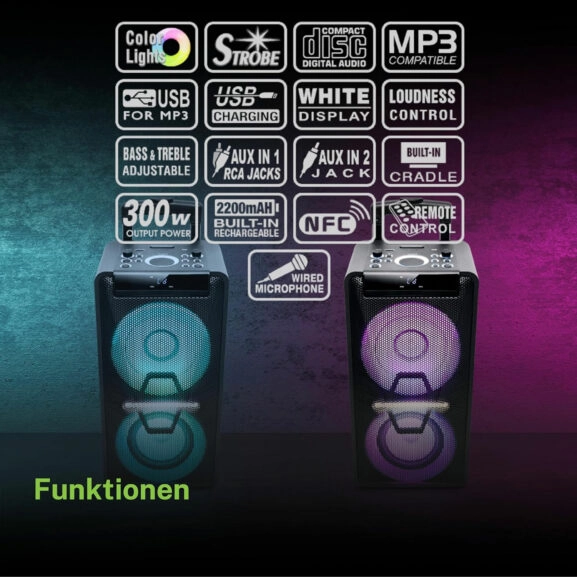 ALTAVOZ INALAMBRICO BT CD 150W MUSE - Image 7