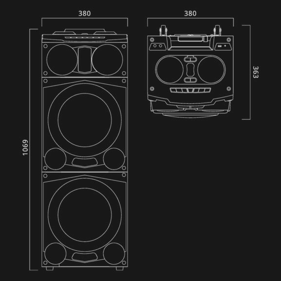 ALTAVOZ INALAMBRICO BLUETOOTH 800W MUSE - Image 5