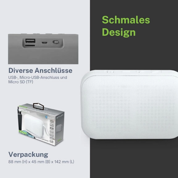 ALTAVOZ BLUETOOTH USB MICRO SD BLANCO - Image 6