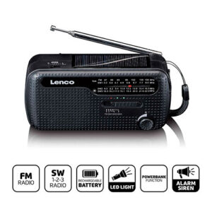 RADIO PORTATIL FM EMERGENCIA LENCO