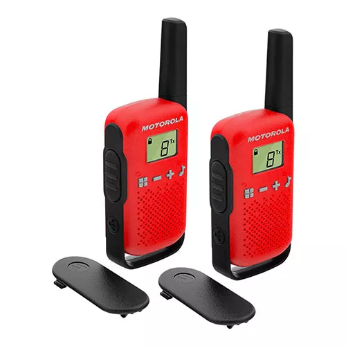 PAREJA DE WALKIE TALKIES 4KM ROJO MOT