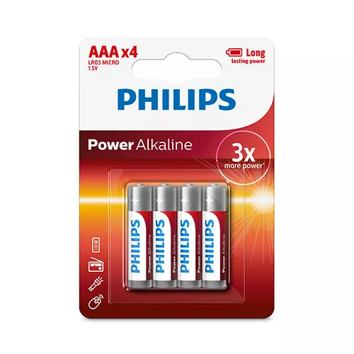 PILA ALCALINA LR03 PHILIPS 4UDS. BLISTER