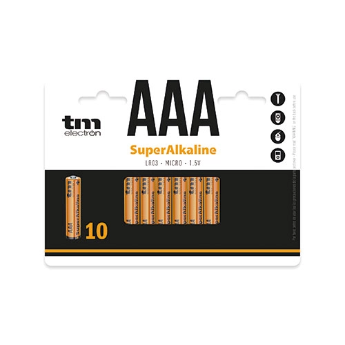 PILA ALCALINA LR03 TM ELECTRON 10UDS.