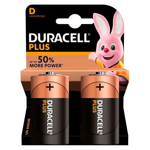 PILA PLUS POWER LR20 DURACELL 2UDS.BLI