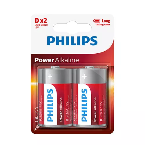 PILA ALCALINA LR20 PHILIPS 2UDS.BLISTER