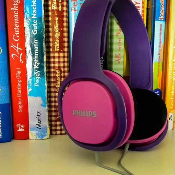 AURICULAR PARA NIÑOS PHILIPS MORADO/ROSA - Image 3