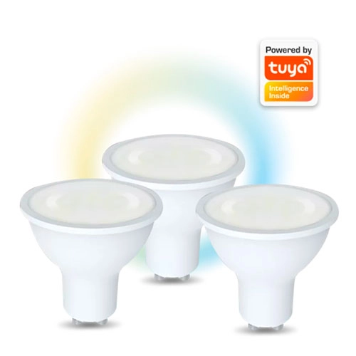 LÁMPARA LED 3X COMP. TUYA GU10 5W DENVER