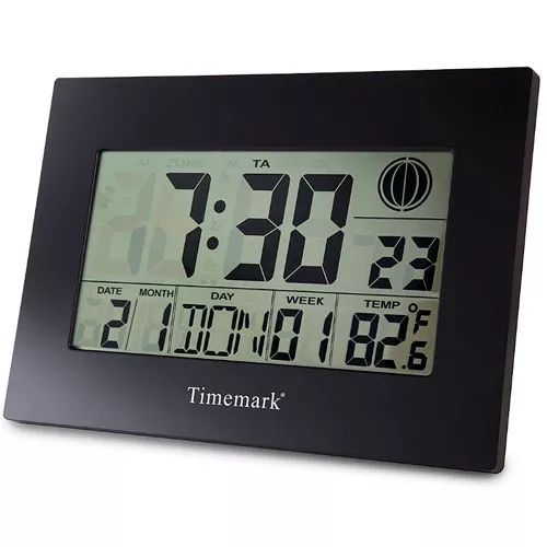 RELOJ PARED DIGITAL NEGRO TIMEMARK