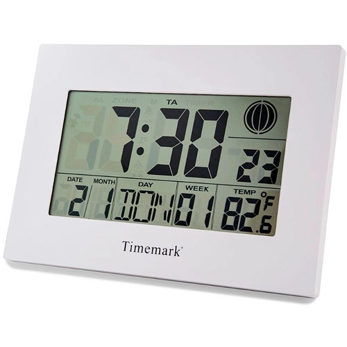 RELOJ PARED DIGITAL BLANCO TIMEMARK