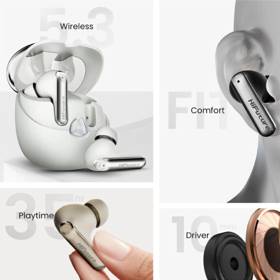 TWS EARBUDS ENC SONIC AIR NEGRO HIFUTURE - Image 8