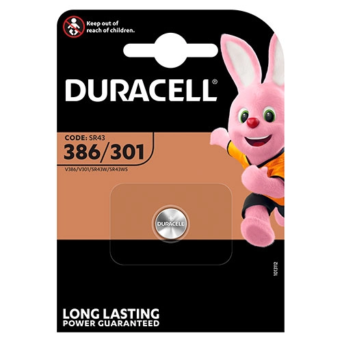 PILA OXIDO DE PLATA 386/301 DURACELL
