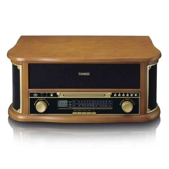 TOCADISCOS RETRO MADERA BT ALTAVOCES - Imagen 2