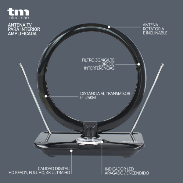 ANTENA INTERIOR AMPLIFICADA 45DB TME - Image 2