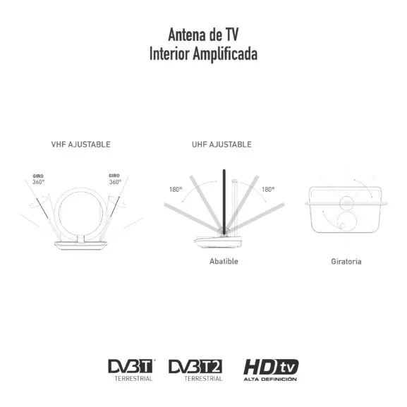 ANTENA INTERIOR AMPLIFICADA 45DB TME - Image 3