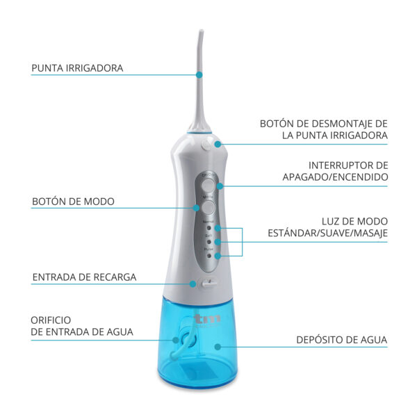 IRRIGADOR BUCAL RECARGABLE 200ML TME - Image 4
