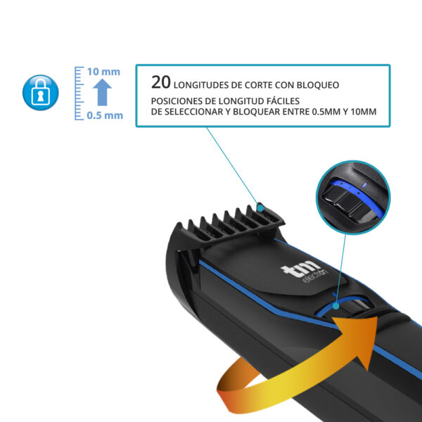 MAQUINA BARBERO REC. USB TM ELECTRON - Image 4