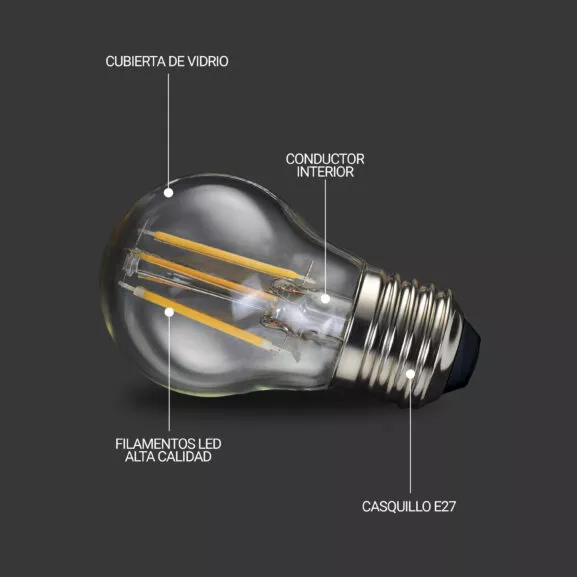 BOMBILLA LED FILAMENTO A60 E27 10W 3.000 - Image 3