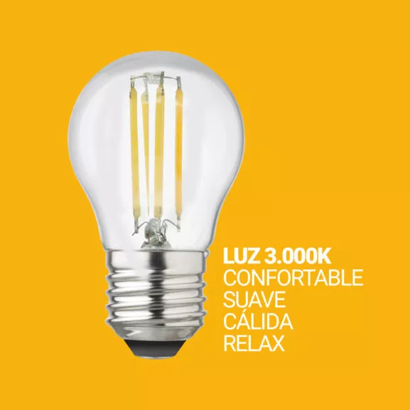 BOMBILLA LED FILAMENTO G45 E27 6W 3.000K - Image 4