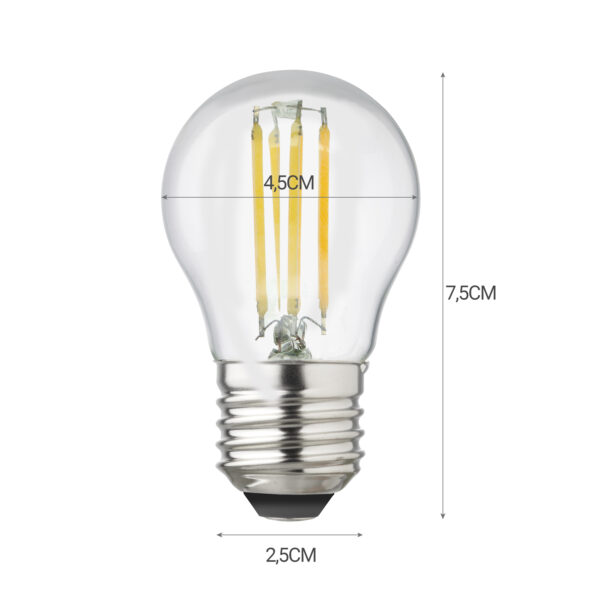 BOMBILLA LED FILAMENTO G45 E27 6W 3.000K - Image 5