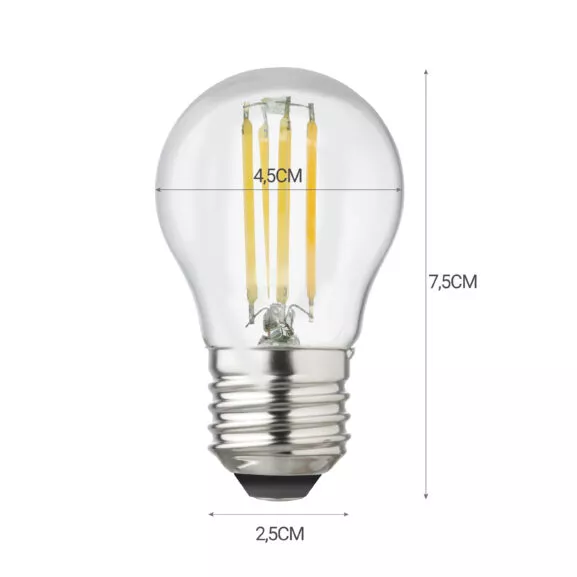 BOMBILLA LED FILAMENTO G45 E27 6W 3.000K - Image 5