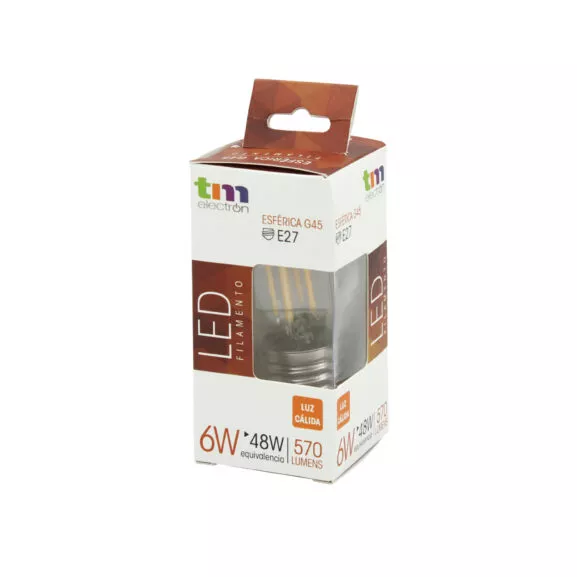 BOMBILLA LED FILAMENTO G45 E27 6W 3.000K - Image 6