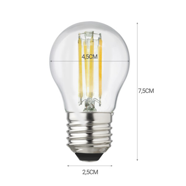 BOMBILLA LED FILAMENTO G45 E27 6W 5.000K - Image 5