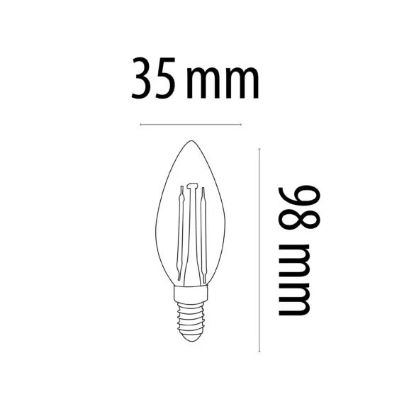 BOMBILLA LED FILAMENTO C35 E14 6W 3.000K - Image 3