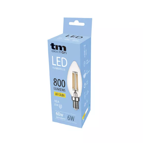 BOMBILLA LED FILAMENTO C35 E14 6W 3.000K - Image 5