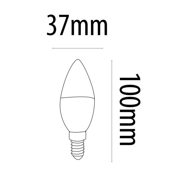 BOMBILLA LED PA ALUM. C37 E14 6W 3.000K - Image 3