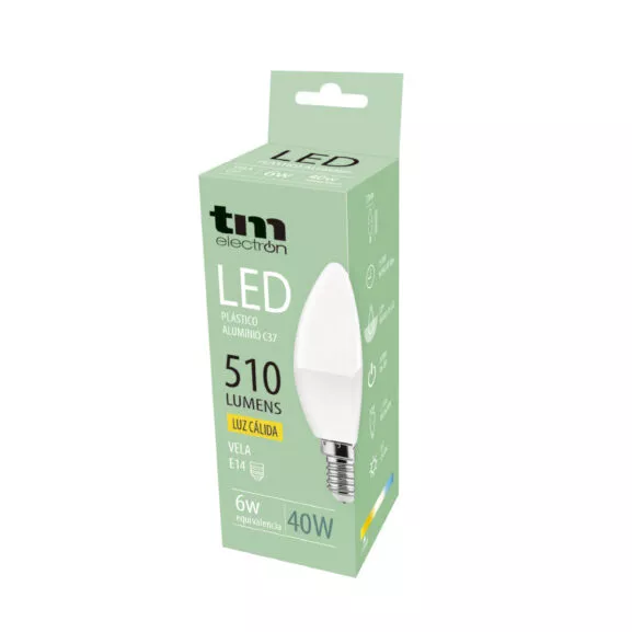 BOMBILLA LED PA ALUM. C37 E14 6W 3.000K - Image 5