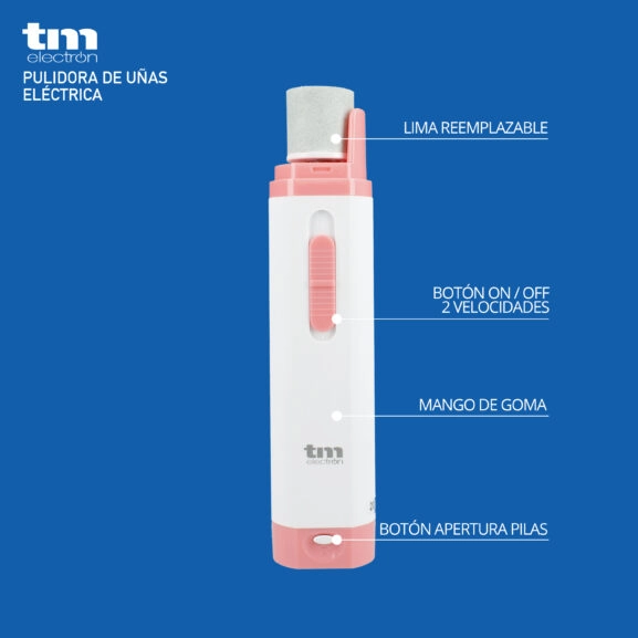PULIDORA DE UÑAS ELECTRÓNICA ROSA TME - Image 3