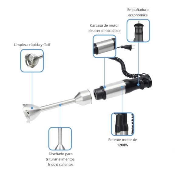 BATIDORA DE MANO 1200W CON ACC. TME - Image 5
