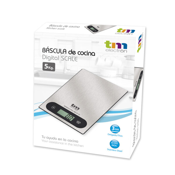 BASCULA DE COCINA 5KG ACERO INOX. TME - Image 7