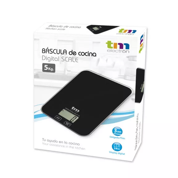 BASCULA DE COCINA 5KG NEGRA TME - Image 7
